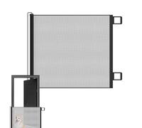 Qkbuza Barrière pour Chien Rétractable 110cm Barrière Escamotable pour Escalier Tissu en Maille Cloison Souple Anti-Fugue pour Chats Adaptée À L'Intérieur Escalier Salon Chambre Cuisine Terrasse