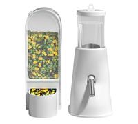 Qkbuza Bouteille d'eau pour Hamster | Distributeur de Nourriture et Eau Complet,Récipient Grande Capacité Nourriture & Eau pour Hamster Nain, Gerbille, Lapin, Hérisson - Accessoire de Cage