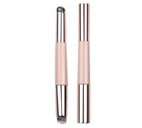 Qkbuza Brosse à lèvres en silicone, pinceau à lèvres à lèvres,Applicateur de fard à paupières en silicone | Aide cosmétique à double tête portable réutilisable pour femmes Men de maquillage Face à