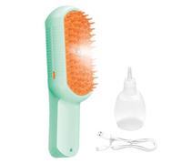 Qkbuza Brosse à vapeur pour chiens, chiens Brussa à vapeur | Brosse de chien avec vapeur - Conception ergonomique Repuré de coiffure pour animaux de poils pour petit chiot de chaton moyen grand