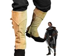 Qkbuza Costume de chevalier pour homme - Bottes de chevalier réglables pour l'école, photo, feu de camp, cosplay, scène, fête, festival, automne, Halloween, vacances