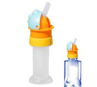 Qkbuza Couvercle de conversion bec verseur pour gourdes et bouteilles d'eau,Adaptateur Réutilisable avec Paille | Couvercle pour Gourde - pour et Adultes Soda Jus Boisson Liquide Usage Domestique