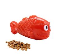 Qkbuza Distributeur de friandises pour animaux de compagnie, puzzle en forme de poisson avec couineur, distributeur de friandises pour animaux de compagnie - pour enrichir les mâcheurs agressifs