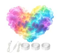 Qkbuza DIY Nuages D'orage Lumière LED 3D Multicolore Lumière Nuages D'orage Kit D'éclairage Thundercloud 3D Avec Effets Lumineux Multicolores Et Synchronisation Musicale Pour Chambre Et Salle De Jeux