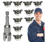 Qkbuza Écrous à Ailettes et Boulons,Tournevis Ergonomique en Acier pour Quincaillerie 6 mm | Écrous Métalliques,Pour La Maison L'Automobile Les Meubles Les Adultes Les Hommes Les Papas Et La