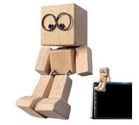 Qkbuza Figurine en Bois De Bureau | Sculpture Décorative Homme en Bois Balançoire | Sculpture Amusante Et Décoratif Mobile pour Étude, Voyage Et Salon