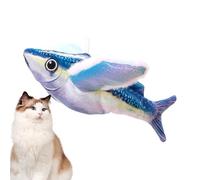 Qkbuza Flaps and Chirps Jouet pour Chat - Poisson électrique sonore pour Animal de Compagnie ennuyé | Jouet réaliste pour Chat, Simulation, enrichissement comportemental, entraînement, soulagement du