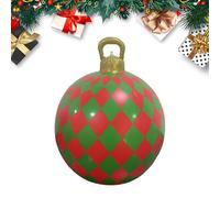 Qkbuza Grandes boules de Noël gonflables - 61 cm - Décorations de sapin de Noël | Pour propriétaires, magasins de détail, planificateurs d'événements, cour, pelouse, porche, salon