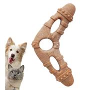 Qkbuza Jouet indestructible pour chien, jouets à mâcher indestructibles pour chiens | Produits en forme d'os pour le nettoyage des dents pour enrichir les animaux de compagnie, les voyages