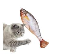 Qkbuza Jouets interactifs pour chat pour l'intérieur, jouets électriques actifs pour chat | Queue réelle électrique qui remue et saute les poissons pour chiots et petits chiens ennuyeux, mastication