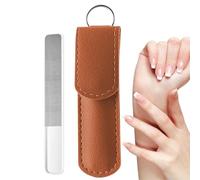 Qkbuza Lime à ongles en verre | Lime à ongles antidérapante avec poignée ergonomique - Polisseuse à ongles pour femme, salon, maison, voyage, pédicure, manucure, spa et camping