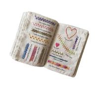 Qkbuza Livre de points de broderie, guide de broderie, livre de, décoration créative, guide de avec inspirations de broderie, instructions de broderie pour les amateurs de