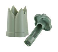 Qkbuza Lot de 2 dénoyauteurs pour poivrons ABS 11 x 5,5 cm Dénoyauteur de poivrons et piments Dénoyauteur de tige de poivre pour tomates poivrons concombres Outil professionnel pour fruits et légumes