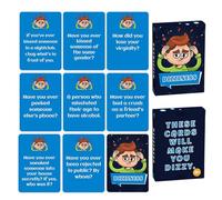 Qkbuza Lot de 50 cartes de conversation familiales - Jeu de conversation pour la promotion de la construction d'équipe - Ensembles de cartes portables pour les voyages, le camping, les trajets en