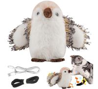 Qkbuza Oiseaux pour Chats d'Intérieur | Oiseau Réaliste et Intelligent pour Chatons - Jouet Ludique avec Fonction Sonore pour Les Animaux de Compagnie, Les et la Famille Contre l'Ennui