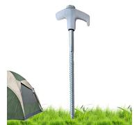 Qkbuza Piquets de Tente à Visser, ancrages au Sol à Visser - Piquets métalliques pour Sol phosphorescents, 20 cm, de Tente filetés Coupe-Vent, piquets à vis, piquets de Camping pour auvents