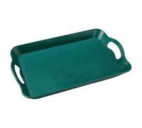 Qkbuza Plateau de service en polypropylène 37 x 24 x 3 cm antidérapant avec poignée antidérapante Passe au lave-vaisselle Plateau multifonction pour collations, nourriture, sandwich, thé, boisson