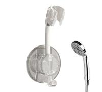 Qkbuza Support De Douchette Main Libre | Support De Pommeau Douche Rotatif Sans Percage, Ergonomique Ajustable Pour Salle Bain D'appartement, Hôtel Ou Résidence