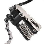 Qkbuza Trousse de Réparation pour Cyclisme | Outils Manuels Pliables avec Gonfleur,Set D'accessoires Vélo avec Clés | pour VTT, Route, Garage, Voyage et Aventures Cyclistes en Plein Air