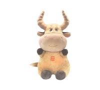Qkbuza Vache en Peluche Musicale,Vache en Peluche Musicale en Peluche - Vache en Peluche Musicale pour, bovins en Peluche | Peluche veilleuse Berceuse multifonctionnelle exquise, pour la journée des