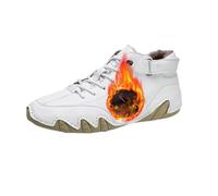 QKCQQTS Baskets orthopédiques Vogany pour Hommes et Femmes, Chaussures de Marche imperméables Chaudes en Velours pour l'hiver, Grande Taille (White,39)