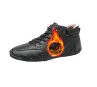QKCQQTS Baskets orthopédiques Vogany pour Hommes et Femmes, Chaussures de Marche imperméables Chaudes en Velours pour l'hiver, Grande Taille (Black,38)
