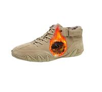 QKCQQTS Baskets orthopédiques Vogany pour Hommes et Femmes, Chaussures de Marche imperméables Chaudes en Velours pour l'hiver, Grande Taille (Khaki,46)