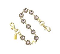 QKCQQTS Chaîne de sac à fleurs tendance, chaîne d'extension en métal pour sac à bandoulière, pour sacs à main et portefeuilles (Gold)
