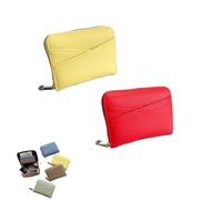 QKCQQTS Lot de 2 Porte-Cartes minimalistes Ultra-Fins en accordéon pour Femme, Porte-Monnaie avec Plusieurs emplacements pour Cartes (2pcs-n)