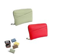 QKCQQTS Lot de 2 Porte-Cartes minimalistes Ultra-Fins en accordéon pour Femme, Porte-Monnaie avec Plusieurs emplacements pour Cartes (2pcs-s)