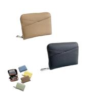 QKCQQTS Lot de 2 Porte-Cartes minimalistes Ultra-Fins en accordéon pour Femme, Porte-Monnaie avec Plusieurs emplacements pour Cartes (2pcs-e)