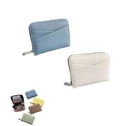 QKCQQTS Lot de 2 Porte-Cartes minimalistes Ultra-Fins en accordéon pour Femme, Porte-Monnaie avec Plusieurs emplacements pour Cartes (2pcs-b)