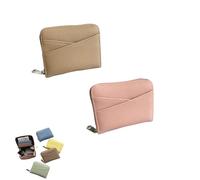 QKCQQTS Lot de 2 Porte-Cartes minimalistes Ultra-Fins en accordéon pour Femme, Porte-Monnaie avec Plusieurs emplacements pour Cartes (2pcs-f)