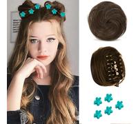 QKEPCY 1Chignon Donut Synthétique Épingles Cheveux Accessoires Coiffure Élégante Extension Capillaire Naturelle Postiche Rapide