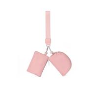 QKEPCY 2 Pcs Porte Monnaie Sac à Poignet pour Femme Hommes Demi Lune Étui Sac à Main Glissière Petites Pochettes Portefeuille d'embrayage Sports Voyage Shopping Cadeau de Noël Saint Valentin Rose