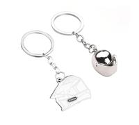 QKEPCY 2 Pièces Porte-clés de Casque de Moto Porte-clés de Style Locomotive de Mode Très Réel Comme un Anniversaire Cadeau de Vacances (Type C)