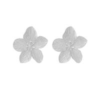 QKEPCY Boucles D'oreilles Fleur Sculptée Texture Métallique Bijoux Élégants Accessoires Féminins Ornements Luxueux