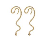 Qkepcy Boucles D'Oreilles Serpent En Strass Doré Élégantes Et Audacieuses Bijoux Pour Femmes Accessoires De Mode Boucles D'Oreilles Serpent Scintillantes Bijoux Tendance Pour Soirées Et Événements