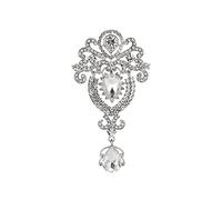 QKEPCY Broche en Forme de Couronne en Cristal Broche Vintage Broche Femme Vetement Pour Vêtements Broches Pour Femmes pour Femmes Filles Fête de Mariage Cadeaux de Décoration