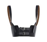 QKEPCY Ceinture Harnais Bretelles Ajustable Cuir Véritable Boucle Métal Accessoire Taille Haute Vêtement Femme Décoration Costume