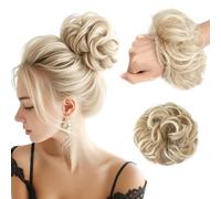 Qkepcy Chignon Postiche Cheveux Bouclés Synthétiques Extension De Cheveux Facile À Utiliser Pour Coiffures Élégantes Chouchou À Cheveux Pour Femme Brun Naturel Et Volumineux(E)