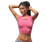 QKEPCY Debardeur Femme Tank Top Tops sans Manche Crop Court Haut Chic Élégant Vetement Ete Tshirt Moulant Sport Caraco Casual Coton Stretch Mode Tendance