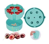 QKEPCY Dénoyauteur de Cerises avec 6 Trous Individuels Amovible avec Protection Anti-Éclaboussures Cuisine Multi Dissolvant Dénoyauteur Prune Nettoyage Facile pour Cerises Confiture