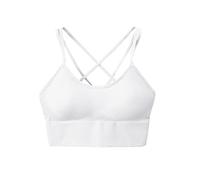 QKEPCY Femme Soutien-Gorge de Yoga, Femme Soutien Gorge de Sport Coussinets Amovibles Dos Croisé, Yoga Bustier sans Armature, Jogging Yoga Lingerie Brassière (Blanc XL)
