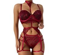 QKEPCY Lingerie Sexy Femme Coquine Hot Ensemble Bretelles Dentelle Tenue Érotique Combinaison Transparente Nuisette Bodystocking sous Vêtements Collant Design Sensuel