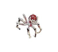 QKEPCY Réglable Vintage Punk Gothique Anneaux,Bague en forme d'araignée ouverte réglable,pour Halloween Y2k Cool Knuckle Anneau Ensemble Mignon Dainty Anneaux Bijoux Cadeau Femmes Hommes (Rouge)