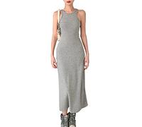 QKEPCY Robe sans Manche Femme Moulante Longue Chic Et Elegant Bodycon Casual Soirée Cocktail Summer Dress Robes Classique Tendance Boheme Vetement