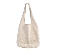 QKEPCY Sac a Main Femme Plage Mode Texture Tressée d'Épaule Bohème Sacs à Bandoulière Grande Capacité Vintage d'Été Plage Simple Pour Voyages Vie Quotidienne