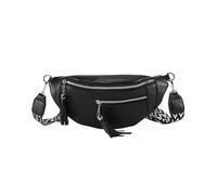QKEPCY Sac Banane Femme Bandoulière Cuir PU Sac Petit Poches Multiples avec Sangle Réglable et Amovible Sac a Main Femmes Élégant Tendance Bandoulieres avec Large Sangle (Noir)