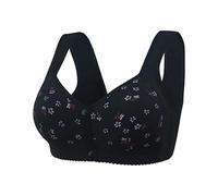 QKEPCY Soutien Gorge sans Armature Brassiere Femme Soutien-Gorge à Larges Bretelles sans Couture Boutonné avec Ouverture sur Le Devant Confortable en Coton pour Femme